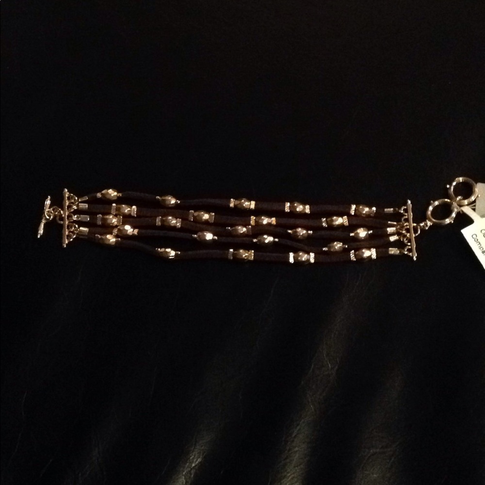 Catherine Stein Suede & Gold Bracelet